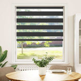 Vidaxl Zebra Roller Blind 110x100 CM Fabric Width 105.9 cm Negro