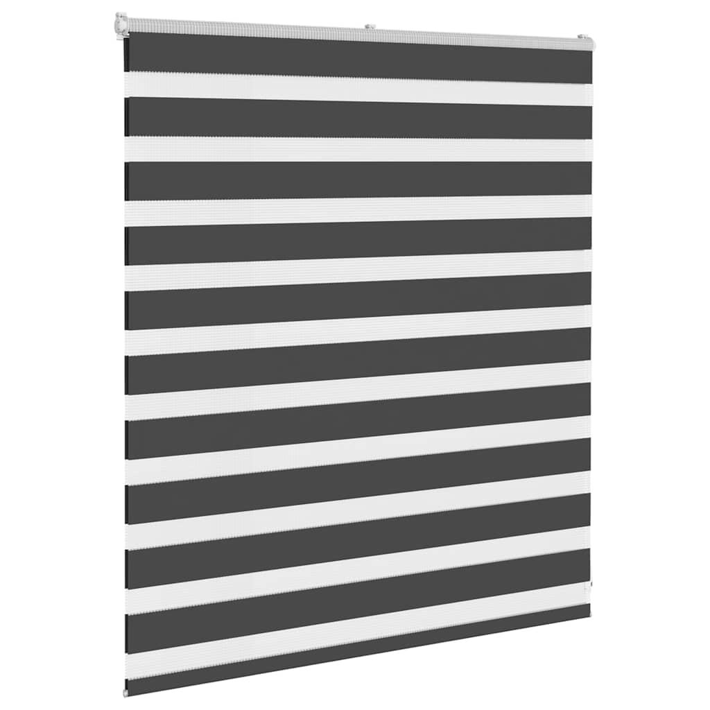 Vidaxl Zebra roller blind 120x100 cm Fabric width 115.9 cm Black