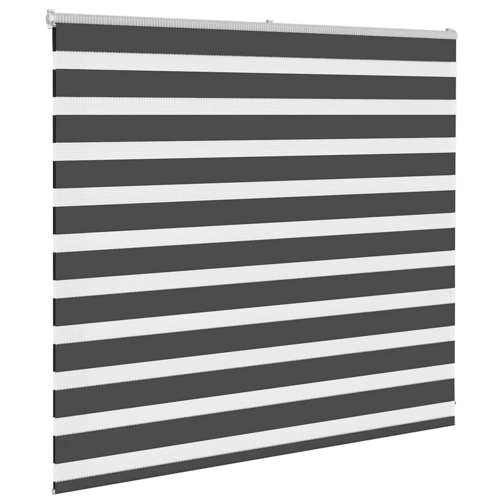 Vidaxl Zebra Roller Blind 155x100 cm Stoffbreite 150,9 cm Schwarz