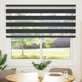 Vidaxl Zebra Roller Blind 155x100 cm Stoffbredde 150,9 cm svart