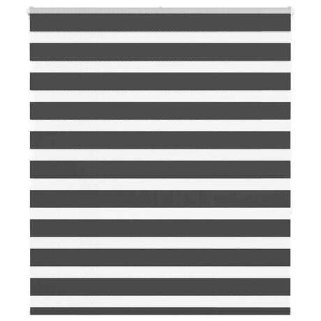 Vidaxl zebra rolgordijn 125x150 cm stofbreedte 120,9 cm zwart