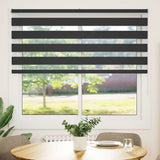 Vidaxl Zebra Roller Blind 165x150 cm Szerokość pyłu 160,9 cm Czarna