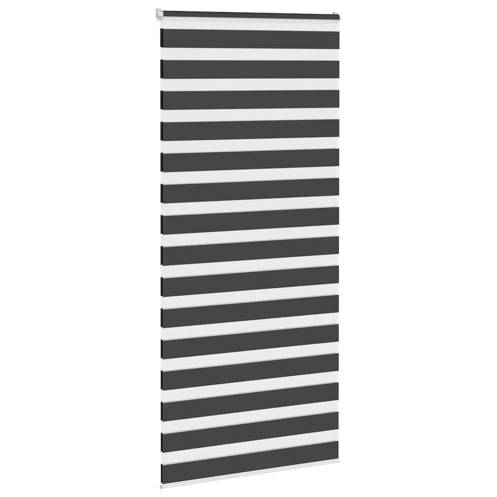 Vidaxl Zebra roller blind 105x200 cm Fabric width 100.9 cm Black