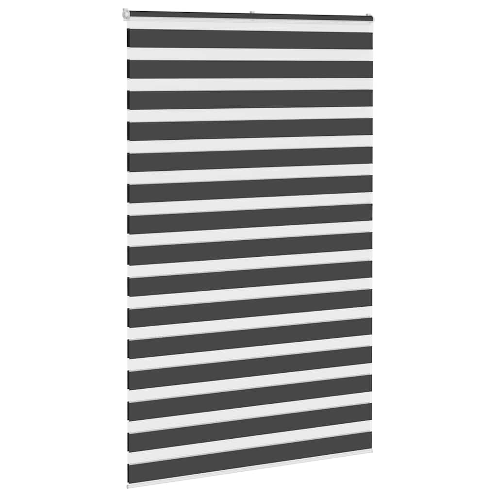 Vidaxl zebra Roller Blind 140x200 cm Šířka prachu 135,9 cm černá