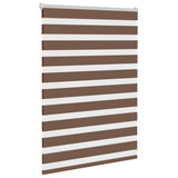 Vidaxl Zebra Rouleau aveugle 105x100 cm Largeur de poussière 100,9 cm Brun polyester