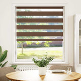 Vidaxl Zebra Roller Blind 110x100 cm Dammbredd 105,9 cm polyesterbrun