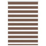 Vidaxl Zebra Rouleau aveugle 115x100 cm Largeur de poussière 110,9 cm Brown en polyester