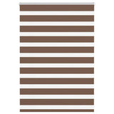 Vidaxl zebra rolgordijn 115x100 cm stofbreedte 110,9cm polyester bruin