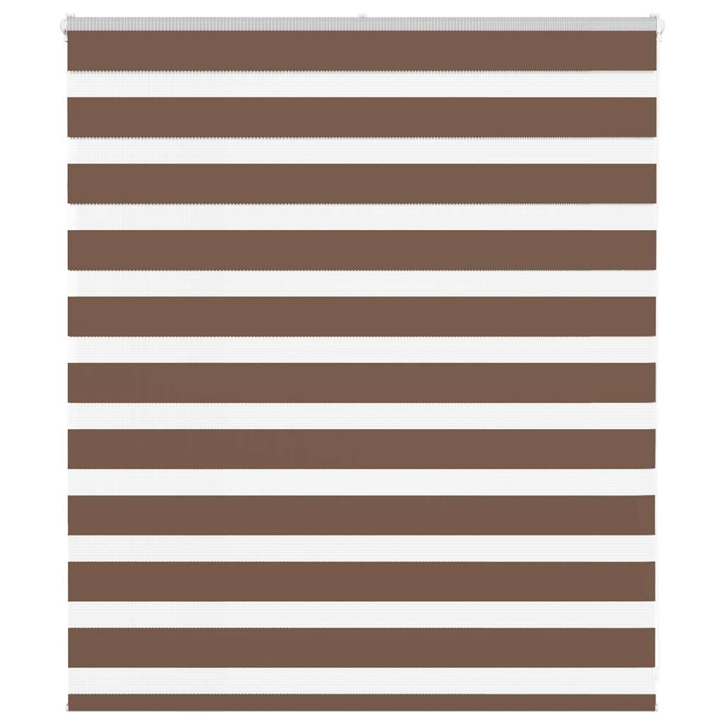 Vidaxl Zebra roller blind 120x100 cm Fabric width 115.9 cm Polyester Brown