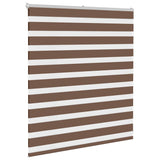 Vidaxl Zebra Roller Blind 120x100 cm Szerokość tkaniny 115,9 cm poliestrowy brąz