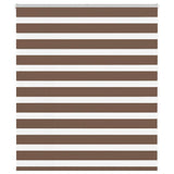 Vidaxl zebra rolgordijn 130x100 cm stofbreedte 125,9cm polyester bruin