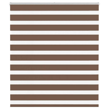 Vidaxl zebra rolgordijn 130x100 cm stofbreedte 125,9cm polyester bruin