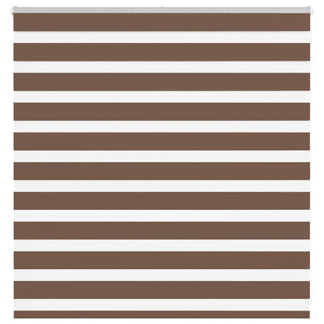 Vidaxl zebra rolgordijn 140x100 cm stofbreedte 135,9cm polyester bruin