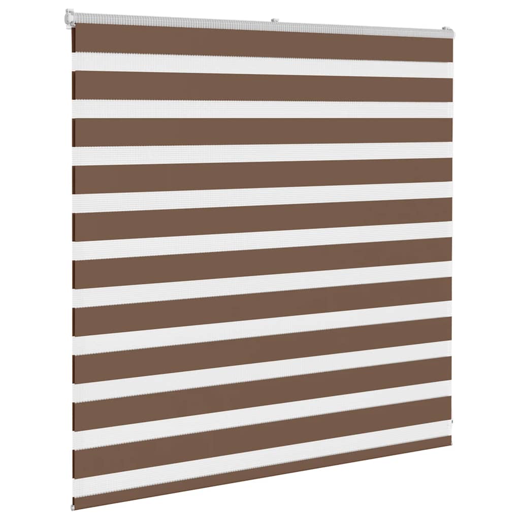 Vidaxl Zebra Roller Blind 145x100 cm Dammbredd 140,9 cm polyesterbrun