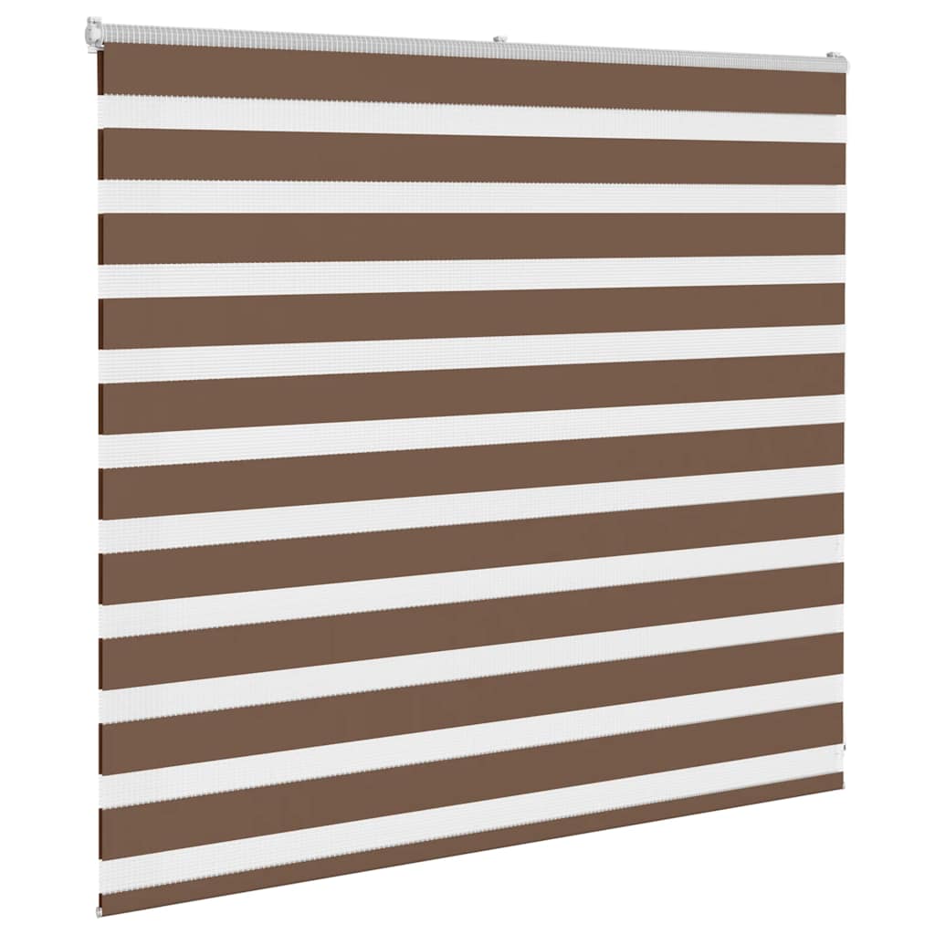 Vidaxl Zebra Roller Blind 155x100 cm Dammbredd 150,9 cm polyesterbrun