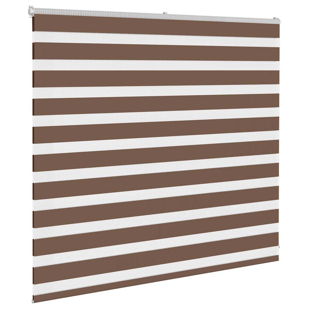 Vidaxl zebra rullo cieco 165x100 cm Larghezza polvere 160,9 cm in poliestere marrone