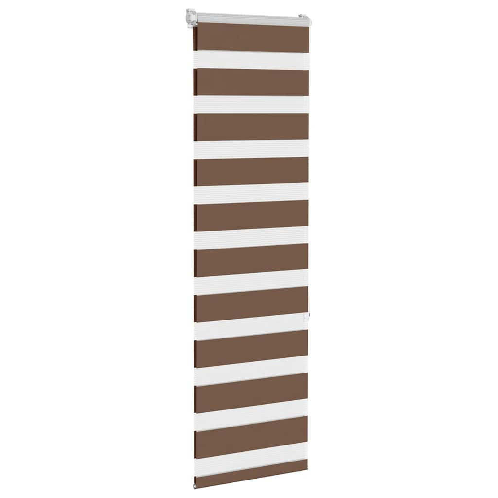 Vidaxl Zebra roller blind 45x150 cm dust width 40.9 cm polyester brown