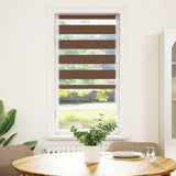 Vidaxl Zebra Roller Blind 65x150 cm Dammbredd 60,9 cm polyesterbrun