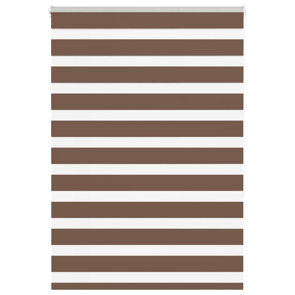 Vidaxl Zebra roller blind 105x150 cm dust width 100.9 cm polyester brown