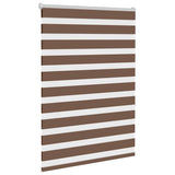 Vidaxl Zebra Roller Blind 110x150 cm Støvbredde 105,9 cm polyesterbrun