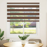 Vidaxl Zebra Roller Blind 120x150 cm Dammbredd 115,9 cm polyesterbrun