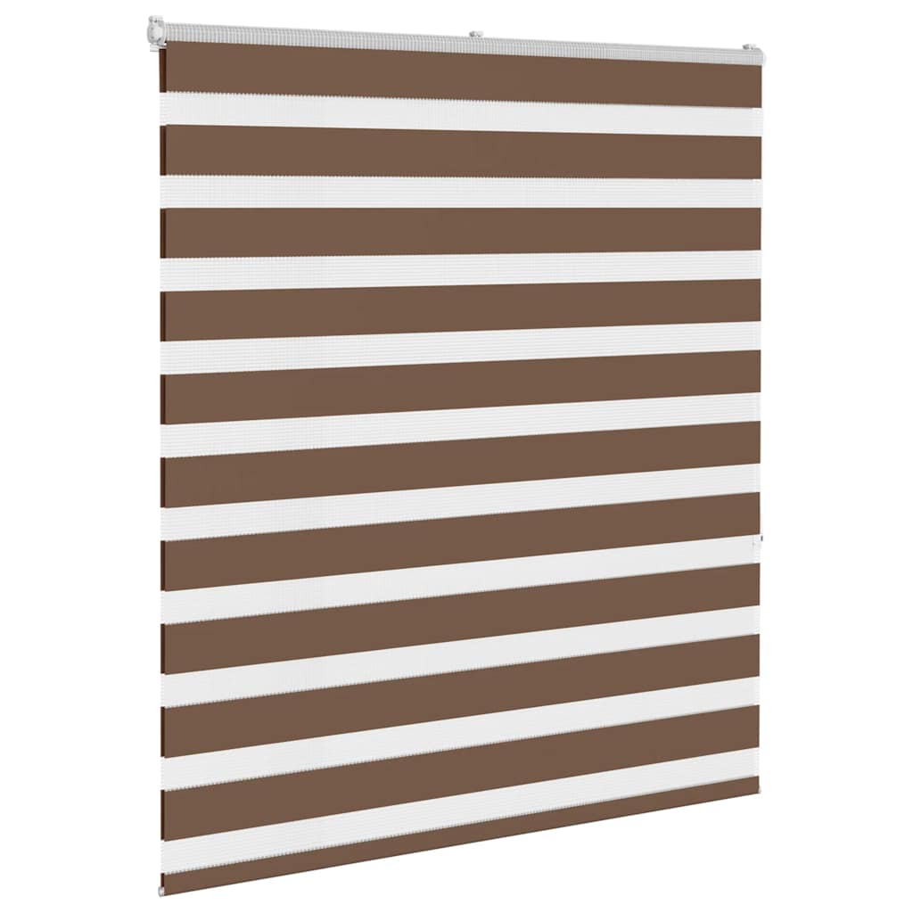 Vidaxl Zebra Rouleau aveugle 130x150 cm Largeur de poussière 125,9 cm Brown en polyester