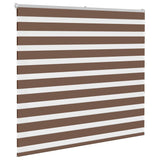 Vidaxl zebra rullo cieco 155x150 cm Larghezza tessuto 150,9 cm in poliestere marrone