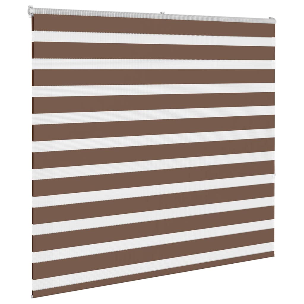 Vidaxl Zebra Roller Blind 165x150 cm Šířka prachu 160,9 cm polyesterová hnědá