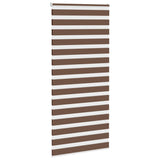 Vidaxl Zebra Roller Blind 105x200 cm Szerokość tkaniny 100,9 cm poliestrowy brąz