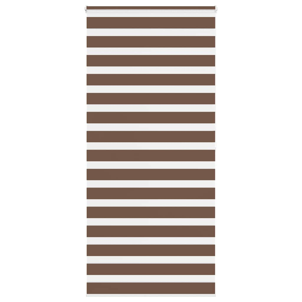 Vidaxl Zebra Roller Blind 110x200 cm Støvbredde 105,9 cm Polyester Brown