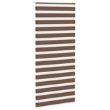 Vidaxl Zebra Roller Blind 110x200 cm Støvbredde 105,9 cm Polyester Brown