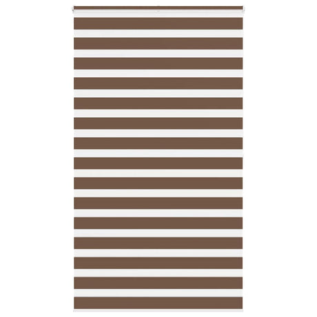 Vidaxl zebra rolgordijn 120x200 cm stofbreedte 115,9cm polyester bruin