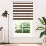 Vidaxl Zebra Roller Blind 120x200 cm Širina prahu 115,9 cm poliestrska rjava