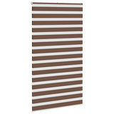 Vidaxl Zebra Roller Blind 120x200 cm ancho de polvo 115.9 cm de poliéster marrón