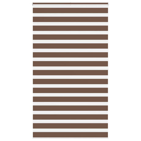 Vidaxl zebra rolgordijn 125x200 cm stofbreedte 120,9cm polyester bruin