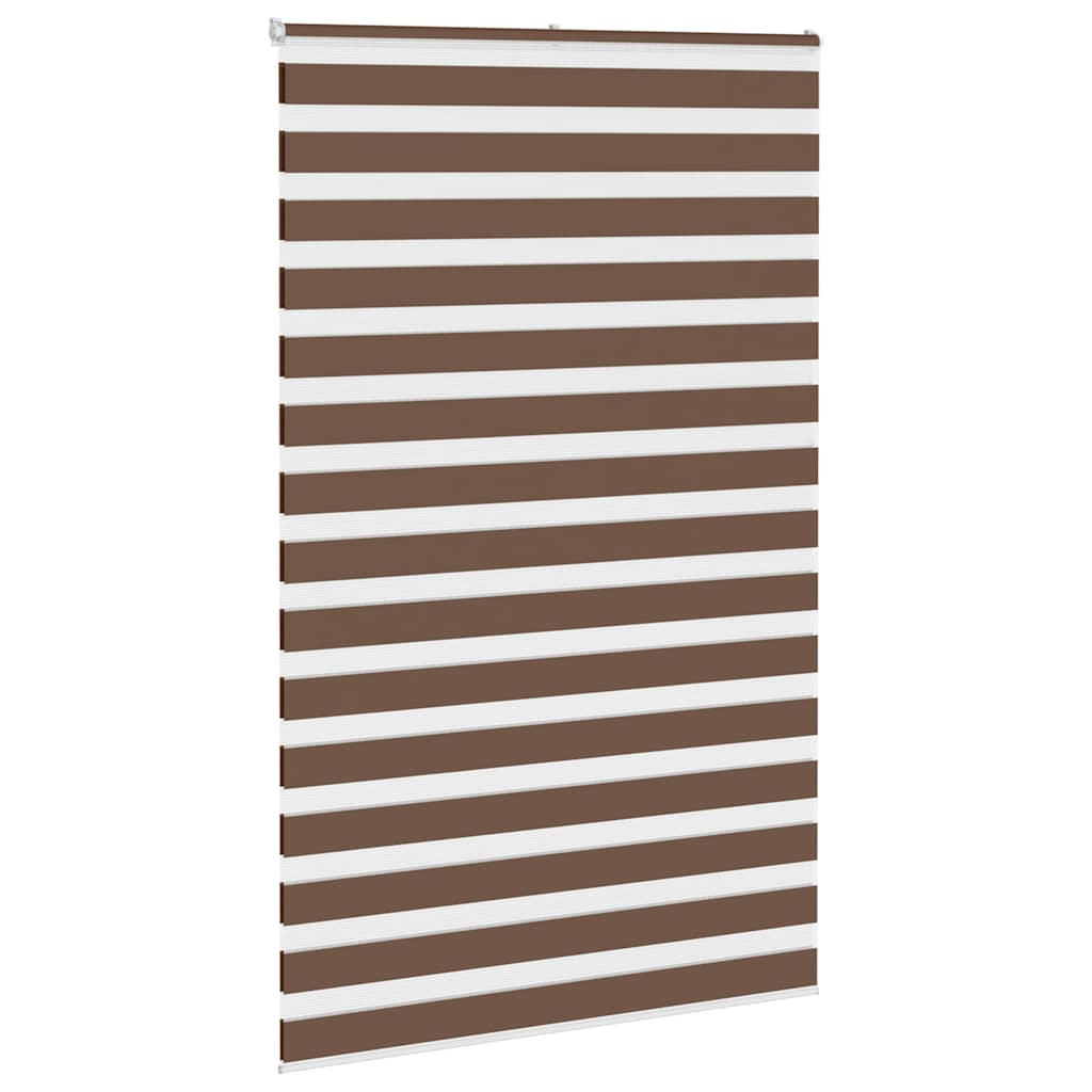 Vidaxl Zebra Roller Blind 140x200 cm Dammbredd 135,9 cm polyesterbrun