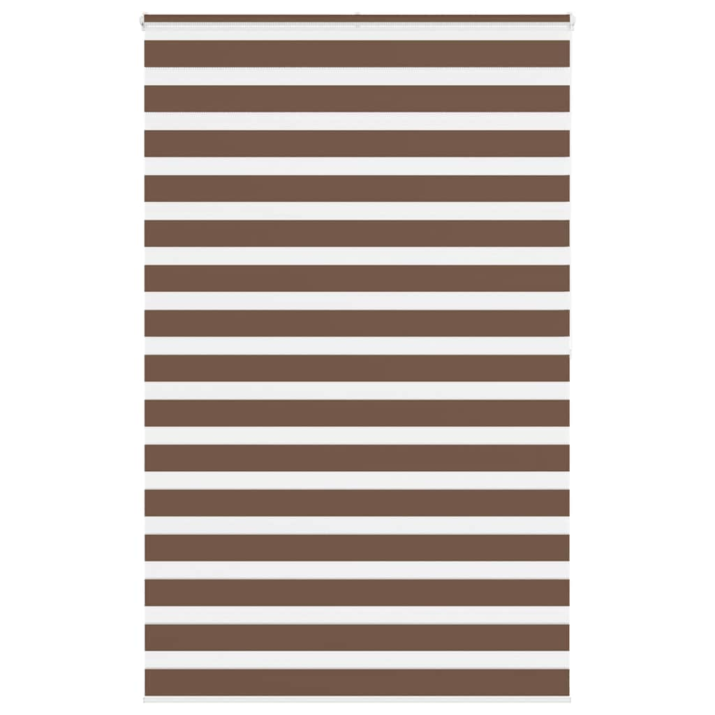 Vidaxl Zebra Roller Blind 145x200 cm Støvbredde 140,9 cm Polyester Brown