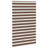 Vidaxl Zebra Roller Blind 145x200 cm Støvbredde 140,9 cm Polyester Brown