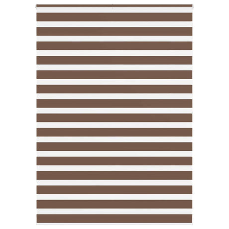 Vidaxl zebra rolgordijn 165x200 cm stofbreedte 160,9cm polyester bruin