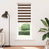 Vidaxl Zebra Roller Blind 85x230 cm Tygbredd 80,9 cm polyesterbrun