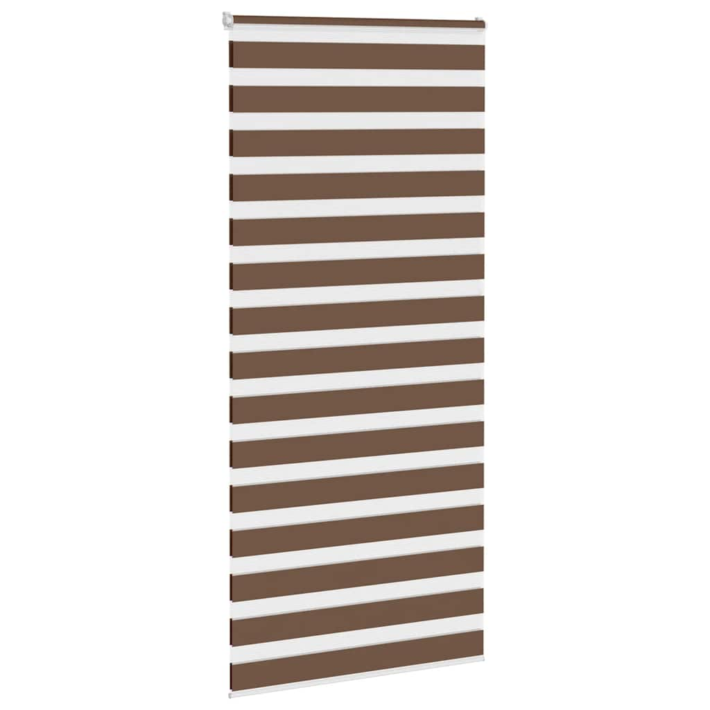 Vidaxl Zebra Roller Blind 105x230 cm Stoffbreite 100,9 cm Polyesterbraun