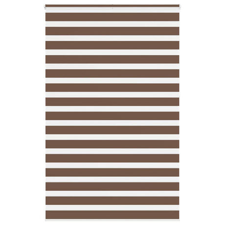 Vidaxl zebra rolgordijn 140x230 cm stofbreedte 135,9cm polyester bruin
