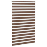 Vidaxl Zebra Roller Blind 140x230 cm Stofbredde 135,9 cm polyesterbrun