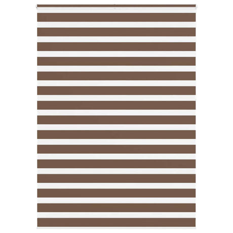 Vidaxl zebra rolgordijn 155x230 cm stofbreedte 150,9cm polyester bruin