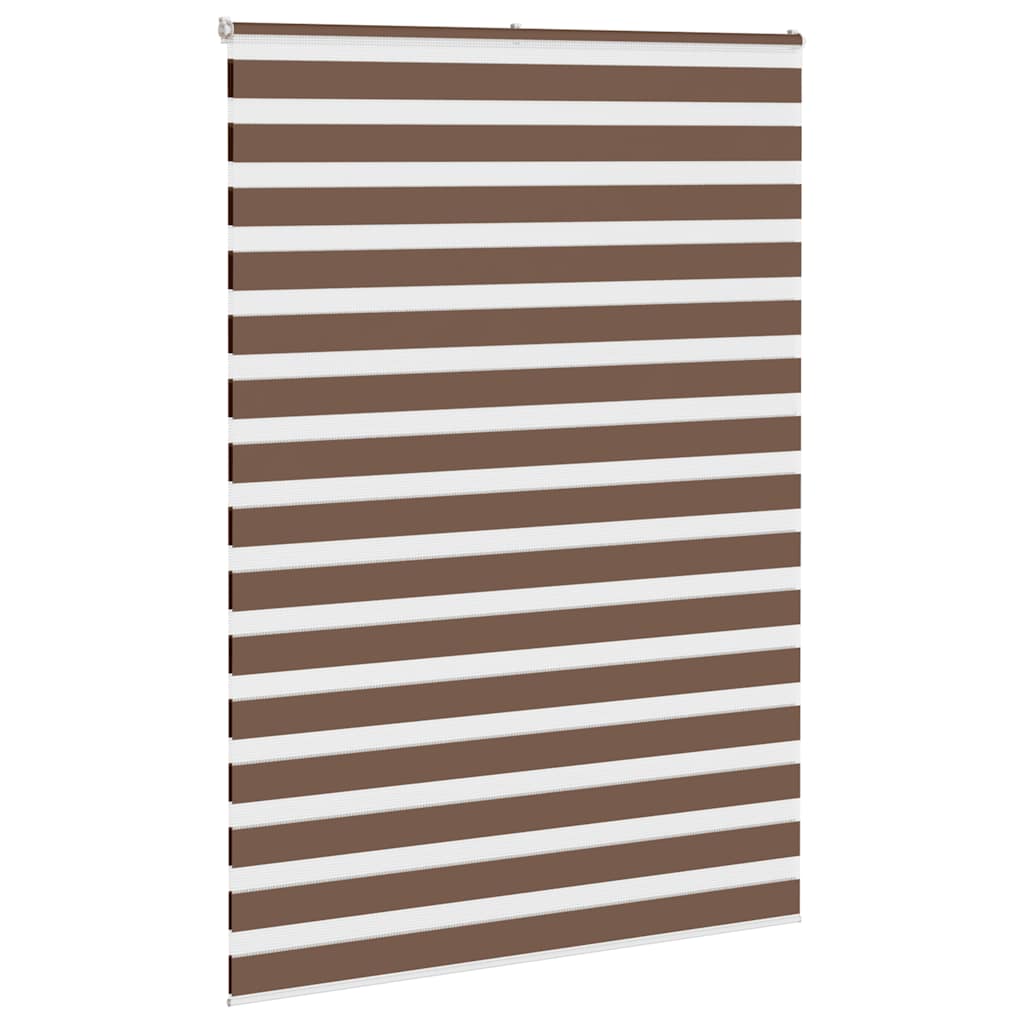 Vidaxl Zebra Roller Blind 160x230 cm Stof bredde 155,9 cm polyesterbrun