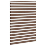 Vidaxl Zebra Roller Blind 160x230 cm šířka tkaniny 155,9 cm polyesterová hnědá