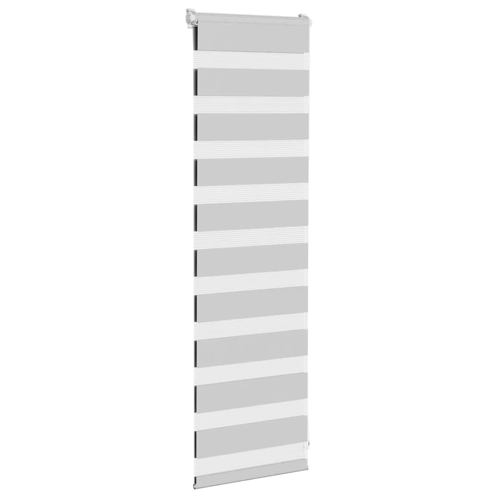 Vidaxl Zebra Roller Blind 40x100 cm Dammbredd 35,9 cm ljusgrå