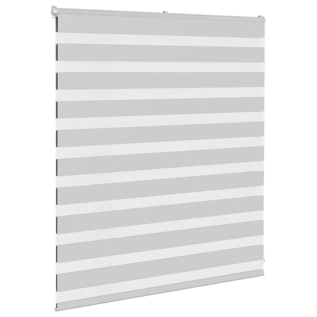 Vidaxl zebra rullo cieco 120x100 cm Larghezza tessuto 115,9 cm grigio chiaro