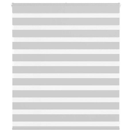 Vidaxl zebra rolgordijn 125x100 cm stofbreedte 120,9 cm lichtgrijs