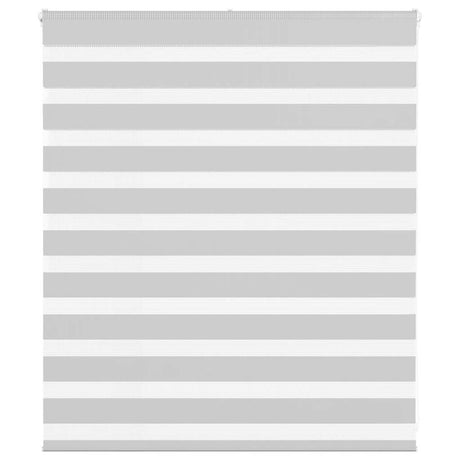 Vidaxl zebra rolgordijn 130x100 cm stofbreedte 125,9 cm lichtgrijs